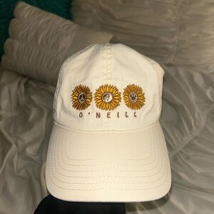 O'Neill White Sunflower Embroidered Cap